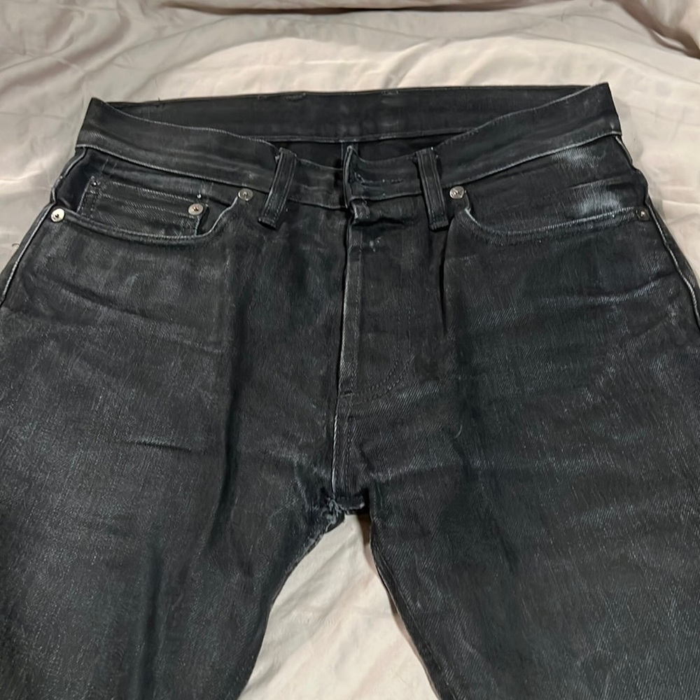 3Sixteen Raw Selvedge Denim Black Jeans style: ST-220X